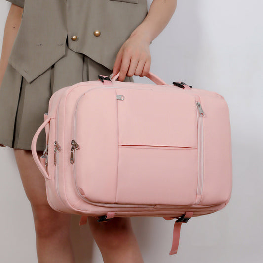 Unisex Laptop Travel Backpack with Integrated USB Charging Port and Luggage Strap