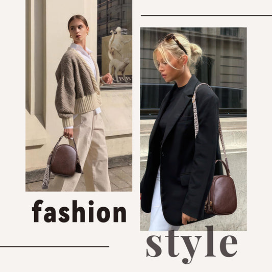 Small Crossbody Bag with Handle and Adjustable Wide Strap, Brown Synthetic Material 6.7 Inch